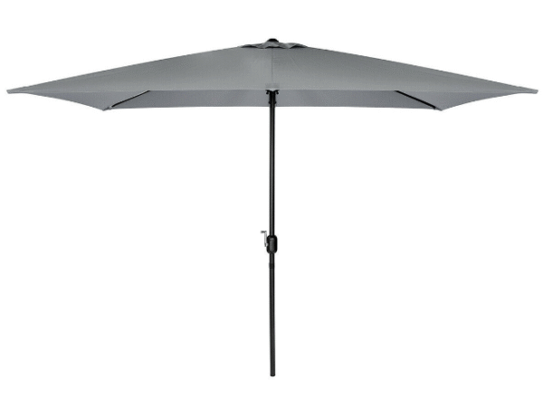 Durable Rectangular Garden Umbrella 300 cm â€“ Large Round Parasol with Crank Handle, Rain-Repellent, Natural for Outdoor Use