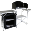 Foldable Kitchen Camping Storage Unit with Shelves for Outdoor Cooking and Organization