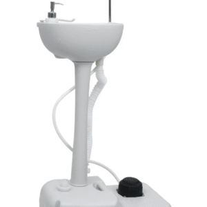 Handwash Stand with Water Tank for Camping, Portable Sink Station with Soap Dispenser and Foot Pump
