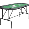 Foldable Poker Table with Built-In Drink Holders and Easy Storage Design