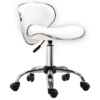 Leather Swivel Salon Stool with Backrest