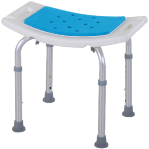 Non-Slip Bathroom Stool With Adjustable Height Legs