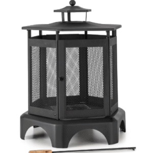 Garden Fireplace Fire Bowl with Spark Protection â€“ Outdoor Fire Pit for Patio, Backyard, and Garden Heating