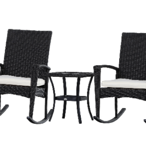 Garden Furniture Rocking Chair Set â€“ Comfortable Outdoor Patio Chairs with Cushions and Durable Weather-Resistant Frame