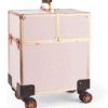 Professional Makeup Travel Trolley With Wheels, Open Space & Fold Out Shelving