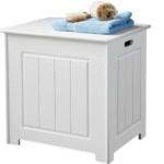 Large Wooden Chest Storage Stool, Laundry Bin