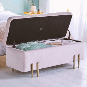 Ottoman Bench Chaise Longue Footrest, Footstool With Internal Storage