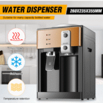 Electric 3-Mode Desktop Water Dispenser, designed for home or office use. Features hot, cold, and room temperature settings for convenience and ease. Compact and efficient.