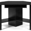 Corner Desk Office Table with Keyboard Drawer, Storage Shelves, Adjustable Height, Modern Design and Space Saving Workstation