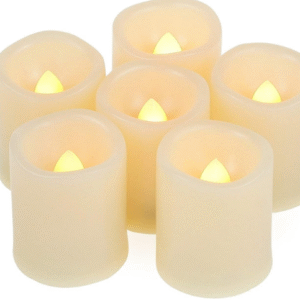 Flameless Flickering LED Candles Battery Operated with Timer â€“ Ideal Christmas Decorations and Holiday Lighting
