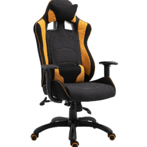 Ergonomic Polyester Gaming Chair â€“ Stylish Design with Adjustable Pillow for Comfort and Support during Long Gaming Sessions