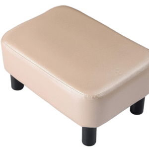 Modern House Rectangular Leather Stool with Padded Seat