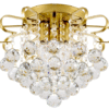 Elegant Crystal Chandelier Ceiling Light with 3 E14 Bulb Sockets â€“ Stylish Hanging Light Fixture for Living Room and Dining Room