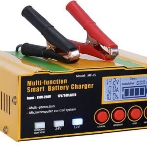 Car Battery Charger for Lithium Batteries â€“ 12V to 24V Automatic Smart Charger for Efficient Charging and Long Battery Life