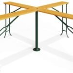 High Folding Beer Table with Parasol Stand for Outdoor Events and Gatherings