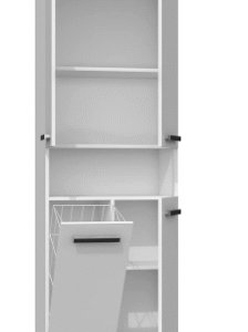 Cabinet with 1 Built-in Laundry Basket â€“ Storage Organizer for Clothes and Household Items