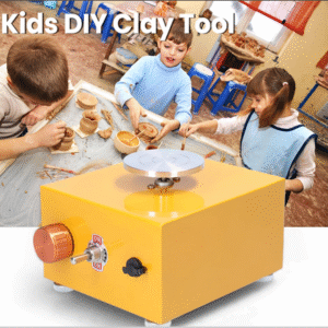 Children's Electric Pottery Machine, DIY Craft Kit for Kids, Creative Pottery Wheel Toy