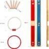 Ring Toss Game for Kids and Adults, 5 Pcs Wooden Rope Quoits