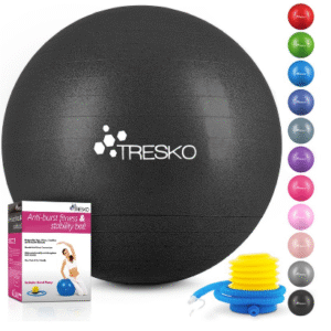 Gymnastic Ball With Free Exercise Poster Incl. Air Pump BPA-Free Seat Ball Anti-Burst Yoga Ball 300 kg Fitness Yoga Core