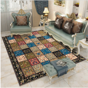 Bohemian Carpet Rug Geometric Floor Mat for Living Room / Bedroom Decor - 120*160cm A