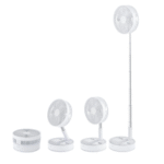 Folding Fan USB Desktop Fan with Remote Control 7.75 inches Pedestal Fan 4 Wind Mode 3 Gear Wind Speed 7200mAh Battery