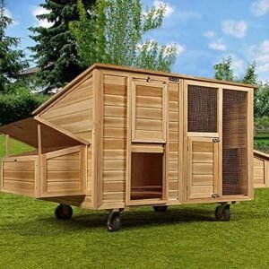 Mobile House for Chicken & Rabbit Hutch Laying Nest