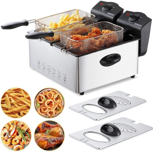 Deep Fryer Filtra Pro Inox with Professional Design â€“ Stainless Steel Oil Filtration System for Cleaner Frying