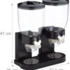 Double Cereal Dispenser with Portion Control â€“ Airtight Dual Dispenser for Cereal, Snacks, and Dry Foods
