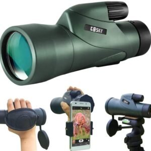 High Definition Monocular Telescope with Fast Smartphone Compatibility for Clear Viewing and Easy Smartphone Photography