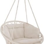 Hanging Chair for Indoor and Outdoor Use, Comfortable Swing Chair with Sturdy Frame for Relaxation