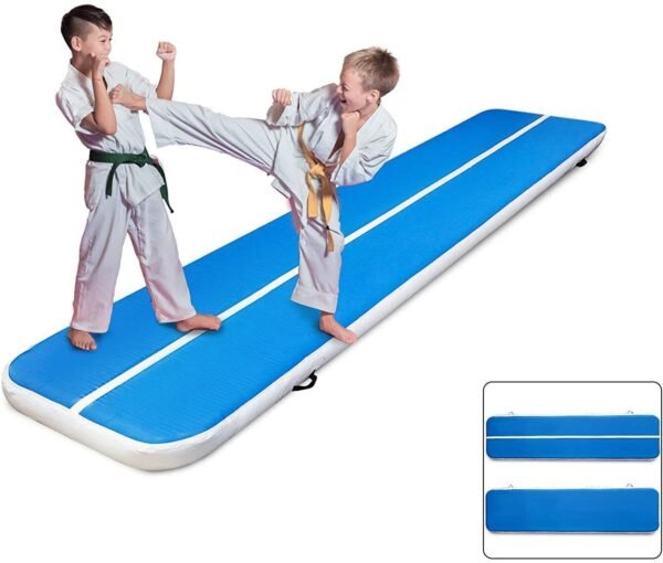 Inflatable Gym Mat for Home and Outdoor Exercise, Yoga, and Fitness Activities