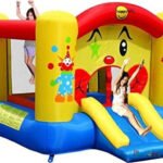 Clown Bouncy Castle with Slide, Inflatable Bounce House for Kids, Outdoor Playset