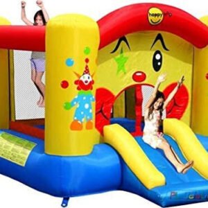 Clown Bouncy Castle with Slide, Inflatable Bounce House for Kids, Outdoor Playset