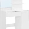 Dressing Table with Mirror and Storage Compartment â€“ Stylish Vanity Desk with Organized Storage for Bedroom or Dressing Room
