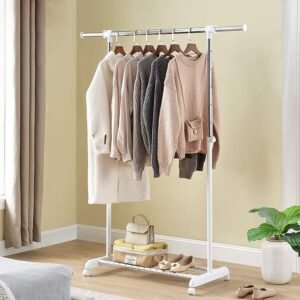 Heavy Duty Clothes Rack for Storage and Organization, Adjustable and Durable Garment Rack for Home, Retail, and Commercial Use