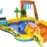Inflatable Water Game Center Dinosaur for Kids, Outdoor Water Play and Fun Summer Activities