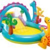 Inflatable Dinosaur Water Play Center for Kids, Outdoor Fun and Splashing Water Play