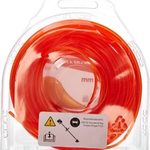 Round Heavy-Duty Trimmer Line, Orange, 2.4mm x 15m