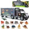 Carrier Truck with Dinosaur Toys Set â€“ Includes Dinosaur Figures and Accessories