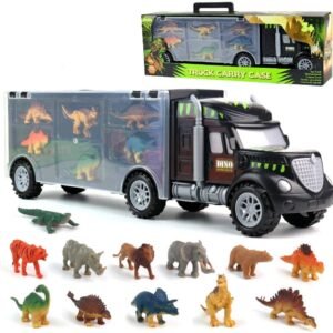 Carrier Truck with Dinosaur Toys Set â€“ Includes Dinosaur Figures and Accessories