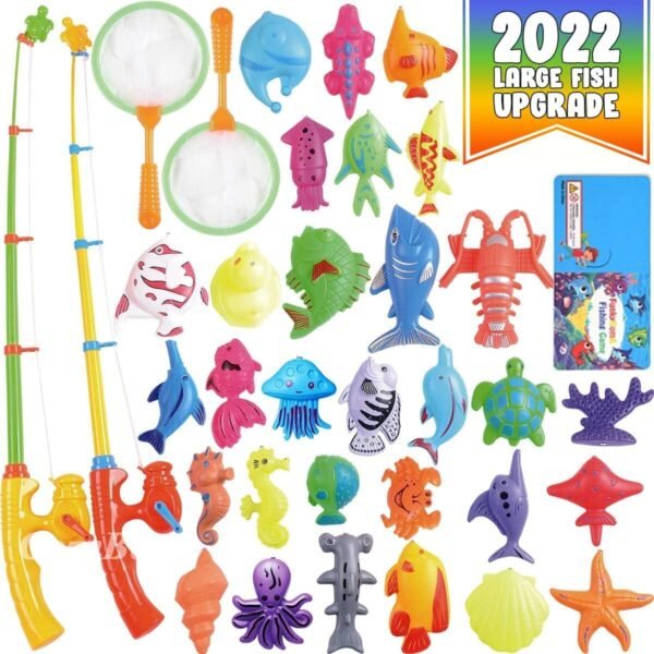 Magnetic Fishing Toys Game Set for Kids for Bath Time Pool Party