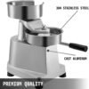 Burger Press Stainless Steel, 130mm Diameter â€“ Heavy Duty Patty Maker for Uniform, Perfectly Shaped Hamburgers, Non-Stick Surface, Ideal for BBQs and Grilling