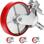 Set Of 4 Scaffolding Non Marking Polyurethane Swivel Caster Wheels