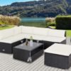 Polyrattan Lounge Set XL with Cushions