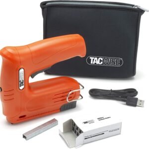 Cordless 4V Nail Gun with Storage Bag, 2000 Staples, High Power and Portable Stapler for Home and Office Use