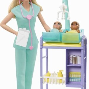 Paediatrician Doll Play Set (Brunette) with Accessories â€“ Toy for Kids Ages 3 and Up