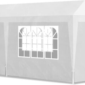 3m x 6m Gazebo Party Tent Event Marquee Awning White Waterproof UV Resistant Canopy Outdoor Wedding Garden Shelter with Steel Frame for Camping Celebrations and Gatherings
