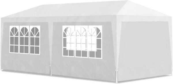 3m x 6m Gazebo Party Tent Event Marquee Awning White Waterproof UV Resistant Canopy Outdoor Wedding Garden Shelter with Steel Frame for Camping Celebrations and Gatherings - Image 8