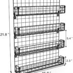 Spice Rack, Wall Mounted, 4 Tier Stackable Hanging Spice Rack Organiser