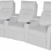 White 3-Seater LeatherÂ Sofa for Home